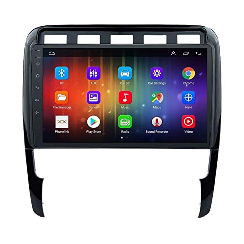 WY-CAR Unidad Principal Estéreo De Radio De Coche Android 8.1 De 9 Pulgadas para Porsche Cayenne 2002-2010, Navegación GPS/Bluetooth/FM/RDS/Control del Volante/Cámara Trasera,4 core-4G+WiFi: 2+32G