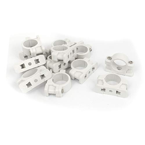 X-DREE 25 mm de diámetro montado en la pared clip de tubo de plástico abrazadera sujetador blanco 12pcs (b0cd47c3903a8523d0c5de3be524f2c5)