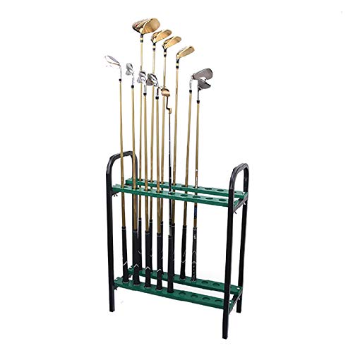 XCAYBH Golf Club Exhibir Stand Rack- Holds 18 Clubs, Piso Grande Clubes de Golf Estante Organizador Equipo de Almacenamiento, Interior al Aire Libre Soporte De Piso Cue Pool Rack (Color : Green)