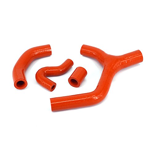 Xin naranja reforzado silicona radiador refrigerante kit de mangueras para motocicleta 450 EXCR EXC XCW 2007-2010 Enduro Dirt Pit Bike Racing Offroad