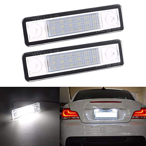 ZHANGNA 2 Piezas Coche LED Número Luces de Placa de Matrícula Lámpara para Astra G Astra F Corsa B Zafira A Omega A