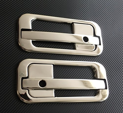 2 cubiertas para manijas de puerta 3D de acero inoxidable cromado espejo para camiones DAF XF 95/105 izquierda y derecha
