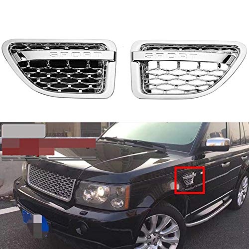 2 Piezas Página Side Car Grill Rejilla del Aire De Sintonización De La Rejilla del Rejilla De Salida De Montaje De Land Rover Range Rover Sport para 2005-2009,C