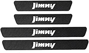 4pcs Coche Fibra Carbono Decoración para estribos para Suzuki Jimny, Antiarañazos Protección Kick Plates Pegatina Styling Accessories