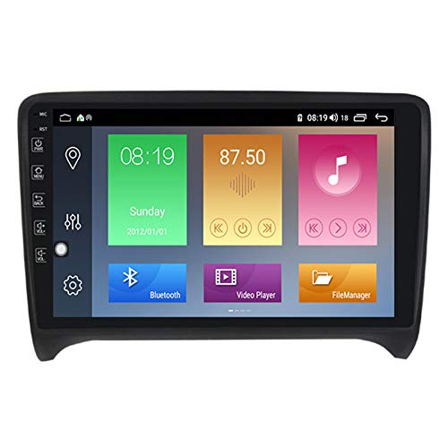 ADMLZQQ Android 9 Radio de navegación GPS para Coche para Audi TT MK2 8J 2006-2012 Coche Reproductor MP5 Manos Libres FM USB Controles del Volante +Cámara Trasera,M300 3+ 32g