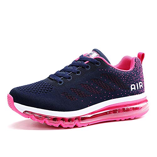 Air Zapatillas de Running para Hombre Mujer Zapatos para Correr y Asfalto Aire Libre y Deportes Calzado Unisexo Blue Plum 39