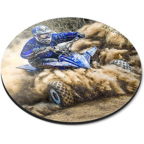 Alfombrilla Redonda para ratón - Quad Bike ATV Dirt Biker Sports Office Gift