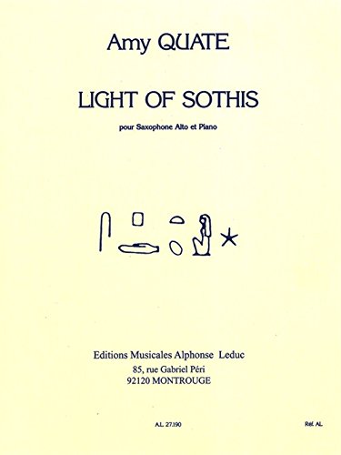 Amy Quate: Light of Sothis for Saxophone and Piano