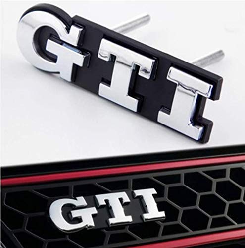 AMYD Emblemas 3D de la Parrilla Delantera del Coche, Logotipo del Enfriador de la Rejilla Delantera para Volkswagen Polo Golf 6 7 GTI Insignia de la calcomanía de los símbolos de la Parrilla del
