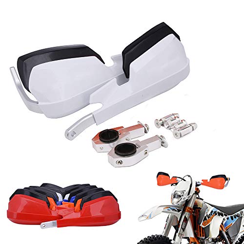 AnXin - Protectores de Mano para Manillar de Motocicleta Universal para Manillar de 7/8 y 1 1/8 Pulgadas para todoterrenos, quads, Yamaha, Kawasaki, Suzuki, Motocross, Color Blanco