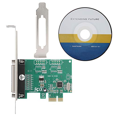 ASHATA PCI Express Tarjeta de Adaptador Paralelo, Puerto Paralelo DB25 Impresora LPT a PCI-E Express Adaptador de conversión de Tarjeta