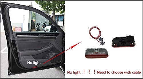 AWQC Luz de Bienvenida de la Puerta del Coche 1 par Compatible con VW Touareg 2011-2019 Coche LED Puerta Luz de Advertencia Proyector Ghost Sombra luz Luz de Bienvenida Lámpara de Bienvenida