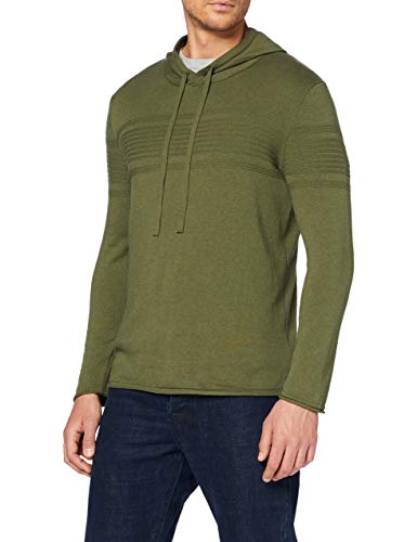 Benetton Maglia C/CAPP. M/l Jersey, Verde (Verde Militar 83b), Large para Hombre