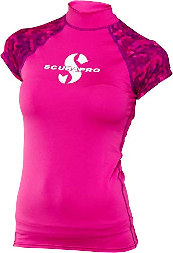 Camiseta sin mangas Rash Guard para mujer, slim fit, protección UV, colección 2017 de Scubapro Flamingo, large