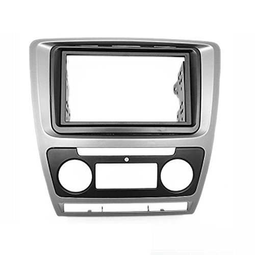 CARAV 11-258 2-DIN Marco de plástico para Radio Octavia 2008-2013 (automatical A/C) Gray