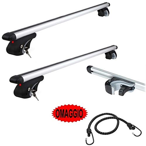 Compatible con Toyota HiAce Regius 2000 barras portaequipajes para techo de coche de 135 cm, barra para coche con railing no pegadas completamente al techo de aluminio homologadas