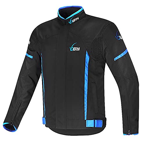 Conjunto Chaqueta Motocicleta Chaqueta Motocicleta con Dispositivo Protección Y Forro Térmico Interno Chaleco Térmico Manga Desmontable Certificación CE 4 Estaciones Carreras D,XXXL