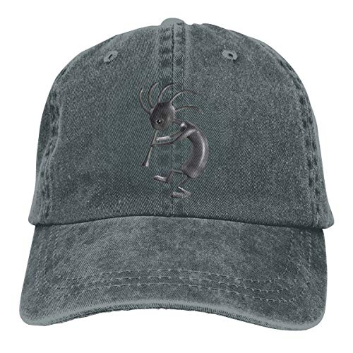 CVDGSAD Nuevo Azteca Americana Kokopelli con Flauta Denim Gorra de béisbol de Brezo Profundo Suave Ajustable papá Sombrero para Mujeres Hombres