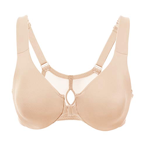 DELIMIRA - Sujetador Cierre Delantero con Aros para Mujer Beige 95C