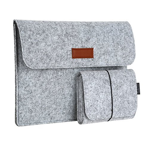 dodocool 13.3 Pulgadas Funda de Manga Fieltro Funda Protectora para 13" MacBook Air/Pro Retina Display y Otros Portátiles de 13-13.3 Pulgadas con Bolsa de Ratón, Compatible con 12.9" iPad Pro