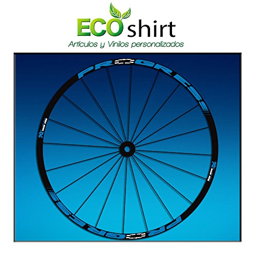 Ecoshirt FM-XS0G-DPU2 Pegatinas Stickers Llanta Rim Progress Xcd EVO Am44 MTB Downhill, Azul 29"