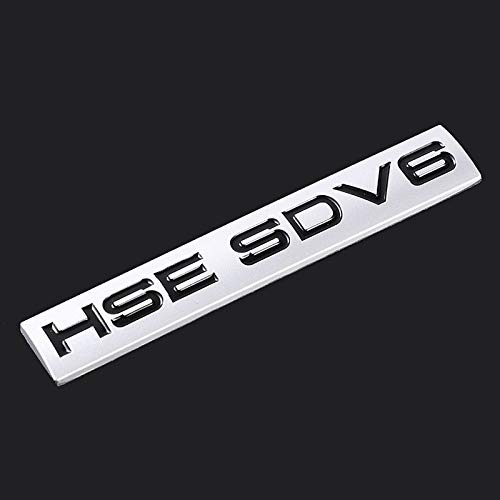 Etiqueta de automóvil de metal Emblema Insignia Calcomanía para Ranger Rover HSE SDV6 SDV8 SPORT DE LUJO SV Autobiografía Freelander Evoque (Color Name : For HSE SDV6)