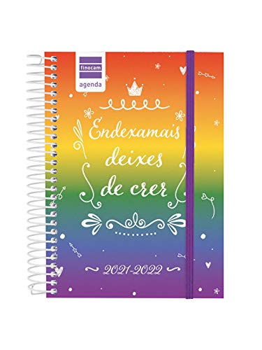 Finocam Agenda 2021 2022 1 Día página Septiembre 2021, Junio 2022 10 meses y Julio/Agosto resumidos 8º, 120x164 Secundaria Nunca Gallego