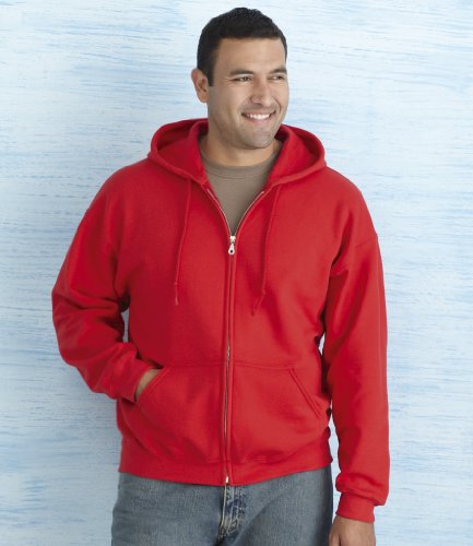 GILDAN - Sudadera con capucha para hombre, con cremallera