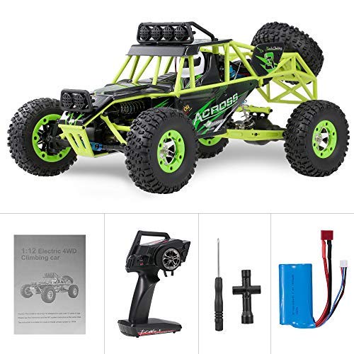 Goolsky- Wltoys 50km / h Coche RC de Alta Velocidad 1/12 2.4G 4WD Coche Todoterreno RC Rock Crawler Camión RC de Cross Country