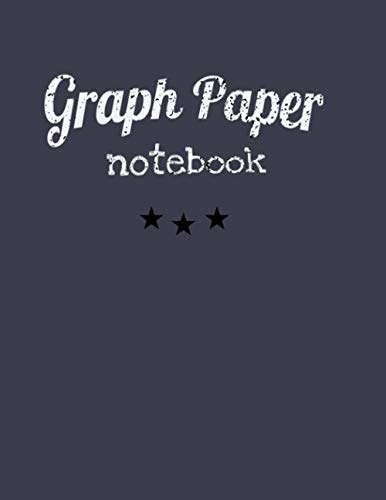 Graphpaper Notebook: Grid paper large notebook without spiral - Black Cover (Quadrille Ruled Bound Notebook)