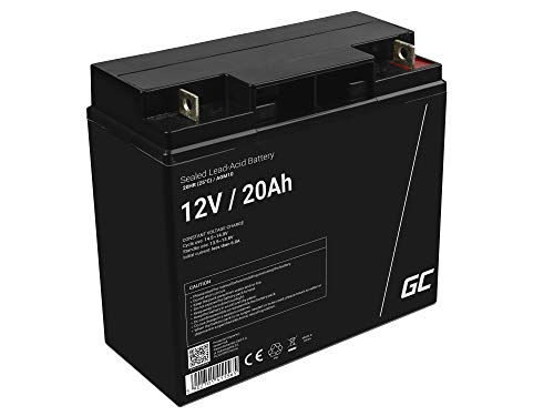 Green Cell Recambio de Batería Gel AGM 12V 20Ah Rechargeable Pila Sellada de Plomo ácido batería sin Mantenimiento Batería de Reemplazo para Moto eléctrica Silla de Ruedas Montacargas Carro de Golf