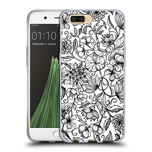 Head Case Designs Licenciado Oficialmente Micklyn Le Feuvre Floral Dibujado a Mano. Florales 2 Carcasa de Gel de Silicona Compatible con OPPO R11