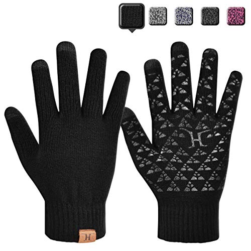 Heekpek Guantes Invierño Hombre Mujer Guantes Tacticos Calientes de Pantalla Táctil Guantes Termicos Para el Clima frío al Aire Libre Guantes de Ciclismo Antideslizantes Regalo Ideal Guante Punto Moto