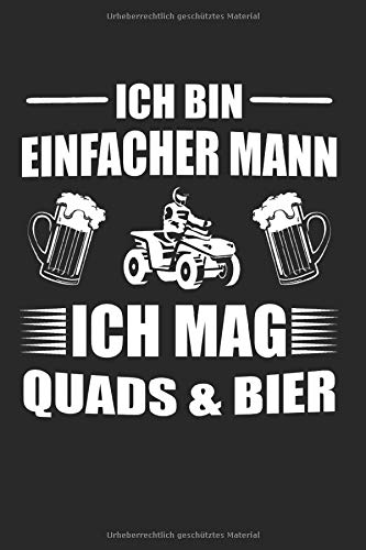 Ich Mag Quads & Bier: Quad & ATV Notizbuch 6'x9' Motocross Geschenk für Bike & Vierrad