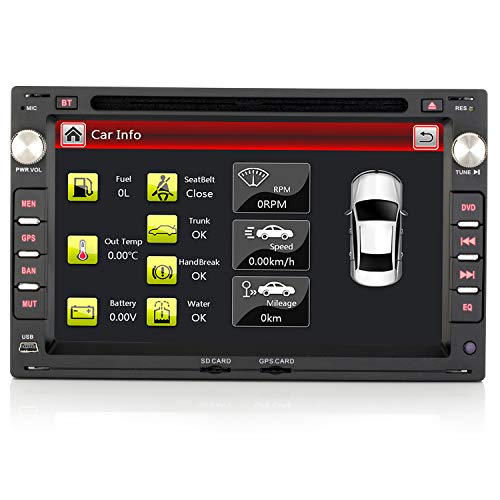 iFreGo Radio de coche de 7 pulgadas y 2 Din para Volkswagen Leon, para Volkswagen Seat y Skoda, radio Bluetooth, navegación DVD, CD, DAB+, Windows CE 6.0