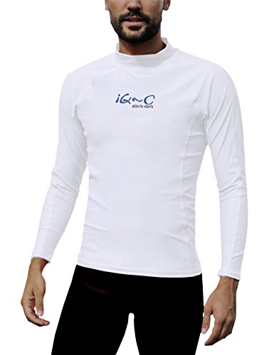 iQ-Company UV 300, Camiseta de Manga Larga con Protección UV para Hombre, Blanco (White), XL