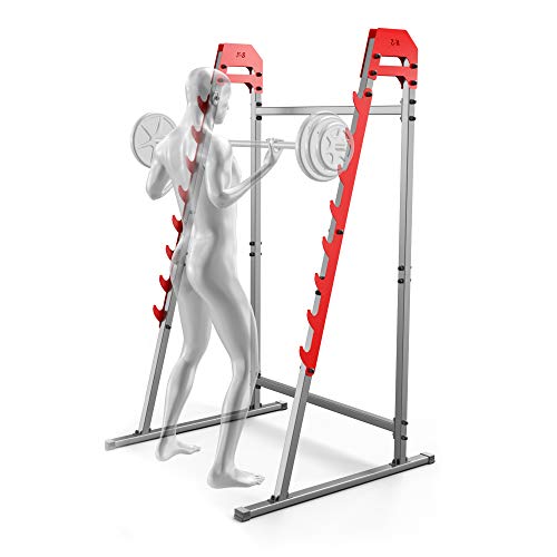 K-Sport Soporte para sentadilla TSPORT, banco de prensa, soporte para barra de gimnasio en casa