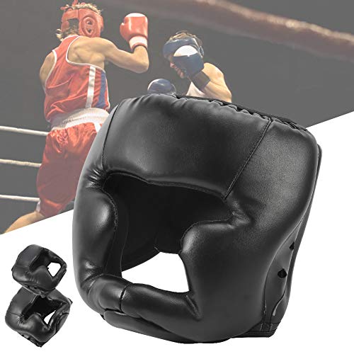 Keenso Casco de protección para la Cabeza de Boxeo, protección para mejillas y oídos, Adultos/niños, Sanda/Muay/Thai/Kickboxing/Karate/Taekwondo, Equipo de protección de Lucha(Adult)