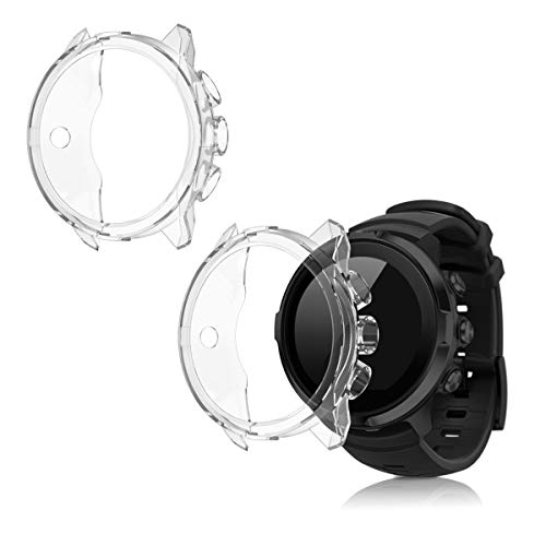 kwmobile 2 Pack de Fundas Compatible con Fitness Tracker Suunto 9/9 Baro/Spartan Sport Wrist HR - Case en Transparente