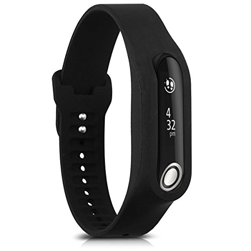 kwmobile Pulsera Compatible con Tomtom Touch - Brazalete de Silicona en Negro