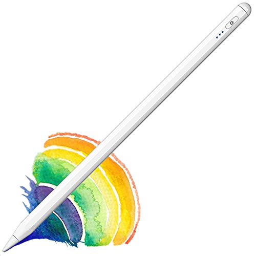Lápiz Pen para iPad 2018-2021 con Indicador Potencia, Inclinación, Rechazo de Palma, Diseño Magnético, Lápiz Tactil 2.Gen Stylus Pen para iPad 8th/7/6, iPad Pro 11(2/1)/12,9(3/4)/Mini 5/Air 4/3