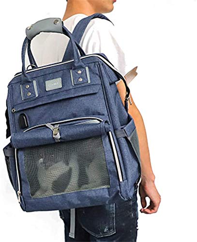 Leifeng Tower Bolsa para Mascotas Cat Mochila, Mochila Portador del Gato, for Gatos pequeños Perros, con el Bolsillo de privacidad, de Lados Suaves for Viajar al Aire Libre, M Viaje (Size : Large)