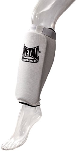 METAL BOXE MB152 - Espinilleras de Boxeo, Color Negro, Talla XS