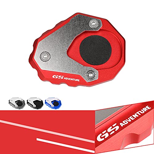 Motocicleta CNC Aluminio Costado Soporte Lateral Ampliar para R1200GS Rallye 2016-2018 R1250GS 2018 High Version R1200GS LC Adventure 2013-2018-Rojo+Plata