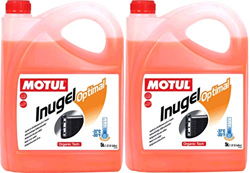 MOTUL Inugel Optimal Car Anticongelante/Refrigerante - Listo para Usar - 2 x 5 litros