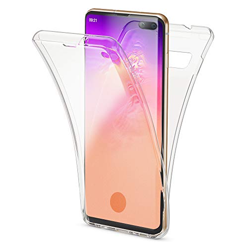 NALIA 360 Grados Funda Compatible con Samsung Galaxy S10 Plus, Ultra-Fina Silicona Carcasa Integral Trasera & Delantera Case Completa, Full Cover Protectora Pantalla Delgado Cubierta - Transparente