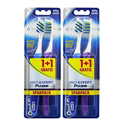 Oral - B Pro Expert Vibrierender Cepillo de Dientes, Colores Surtidos, Pack de 4