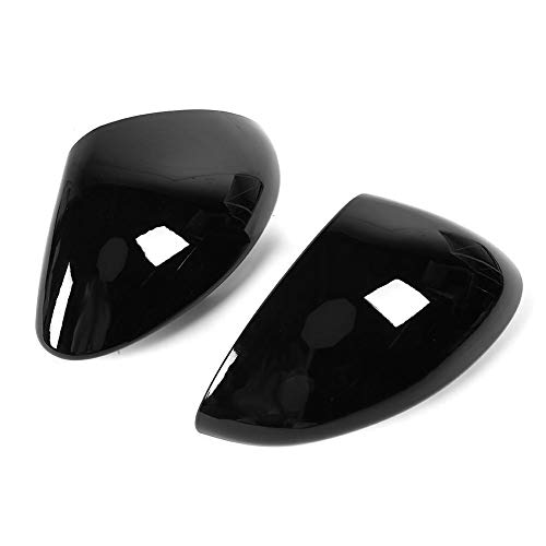 Outbit Cubierta del Espejo retrovisor - Tapa de la Carcasa del Espejo retrovisor Lateral de la Puerta del Coche Negro Piano Compatible con Alfa Romeo Stelvio 17-20 2pcs