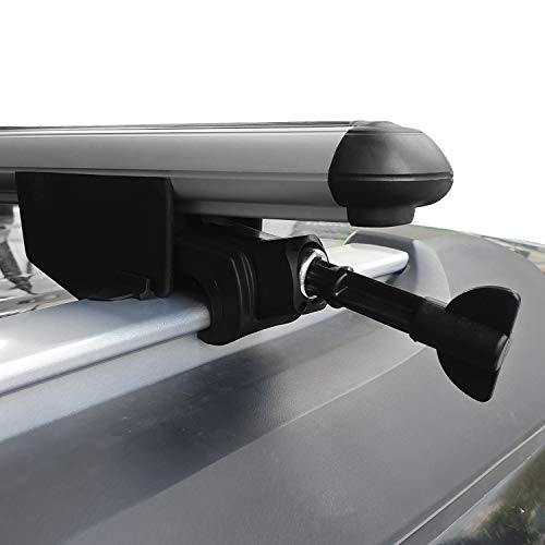 para Renault Grand Scenic 2017-2021 Barras de Techo Portaequipajes Barras Transversales con Cerradura Aluminio Gris