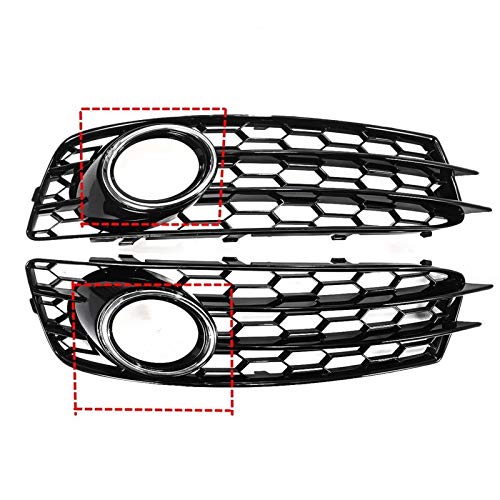 Parrillas del radiador delantero del coche Nuevo 2x Cubierta De La Lámpara De Luz Antiniebla Delantera Del Coche Parrilla De La Lámpara Antiniebla Para Au-di A3 8P S-Line 2009-2012 A3 8P Rejilla De Lu